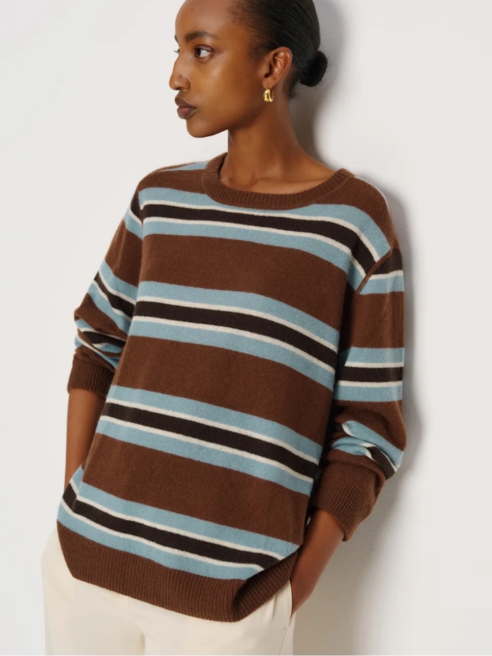 Reformation Cashmere Boyfriend Sweater Brown - Size XS